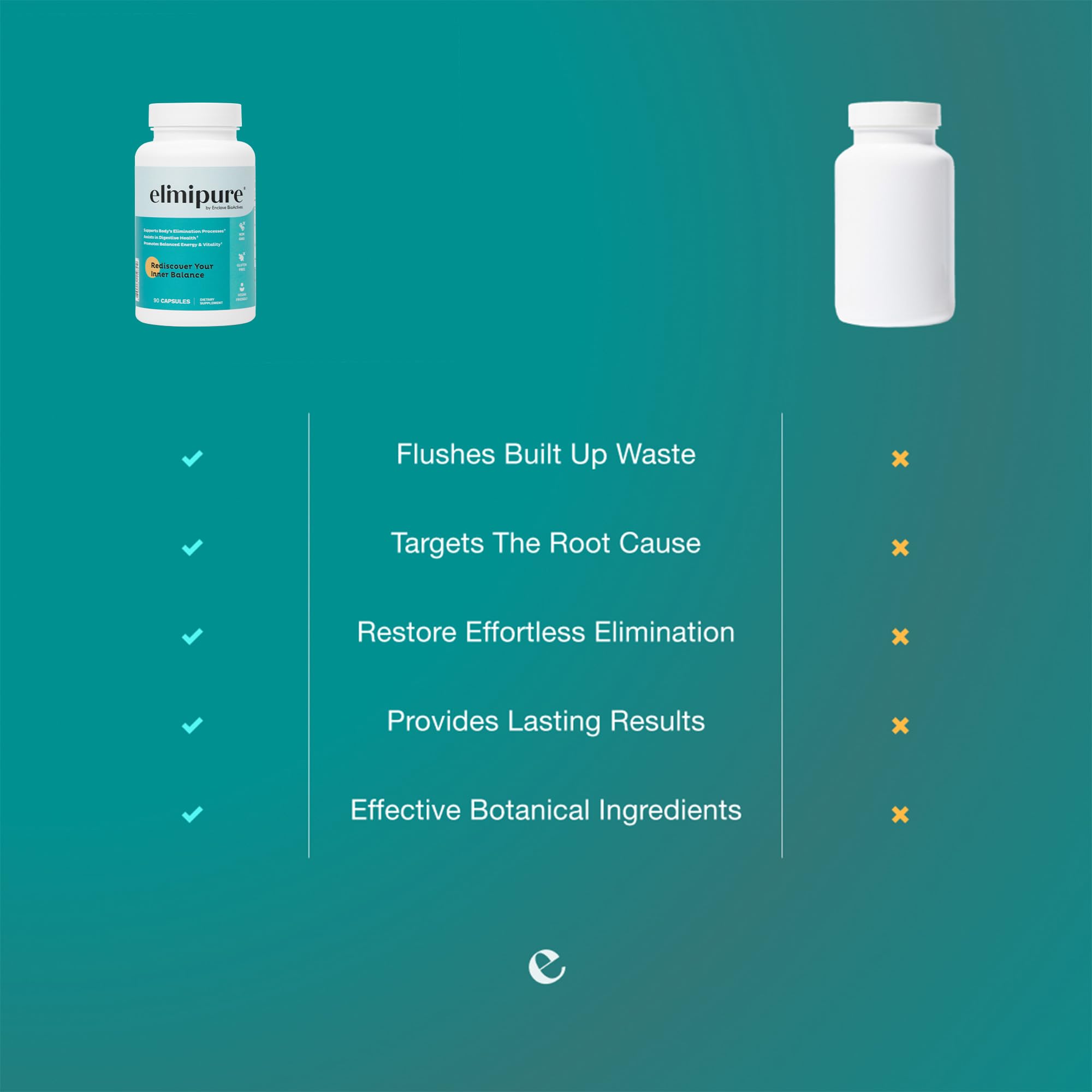 Elimipure en mesa de desayuno junto a agua y fruta, beneficio: integrar en rutina saludable