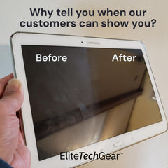 Elite Tech Gear paño doblado en mano listo para uso rápido