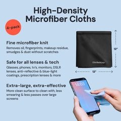 Elite Tech Gear textura de microfibra vista cercana, atrapa suciedad
