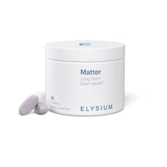 ELYSIUM Matter frente del empaque con diseño claro y beneficio de confianza