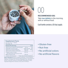 ELYSIUM Matter gráfico de omega 3 y vitaminas explicando ingredientes clave