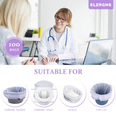 Elzrghs funda colocada en cubeta de commode, limpieza rápida y segura