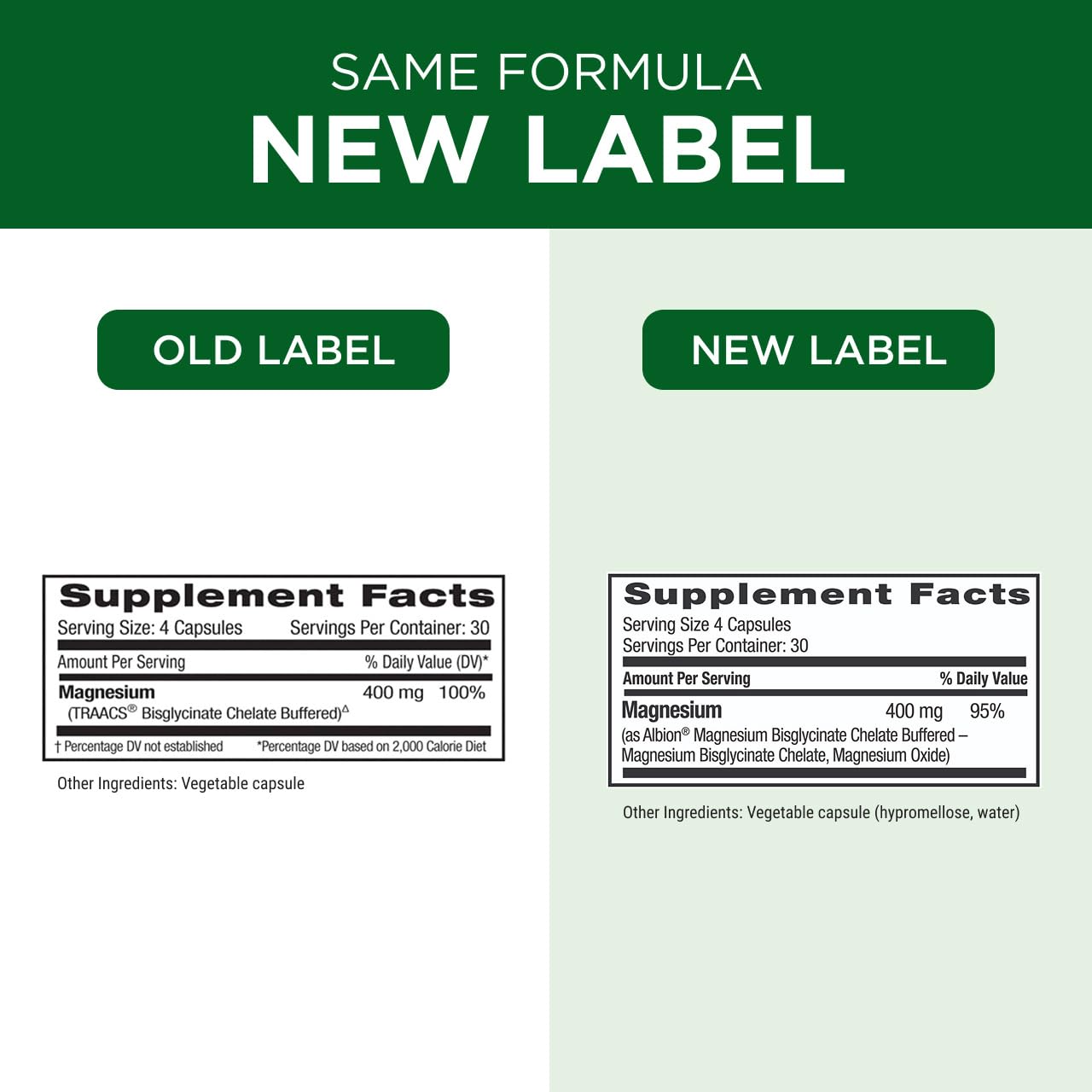 Emerald Labs etiqueta con información nutricional y sin aditivos