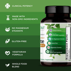 EMERALD LABS etiqueta nutricional legible, ver ingredientes y formas activas