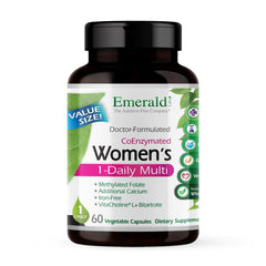 EMERALD LABS frasco frontal mostrando 60 cápsulas y diseño claro