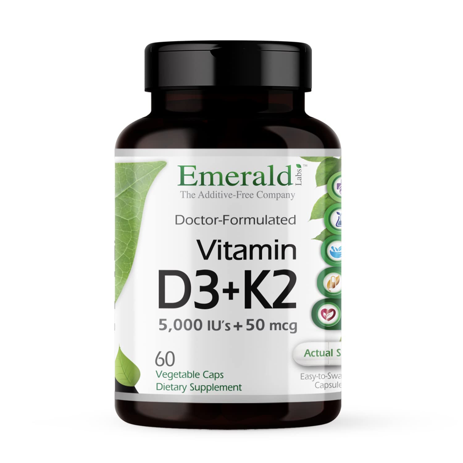 EMERALD LABS frasco frontal mostrando 60 cápsulas y destacando concentración alta