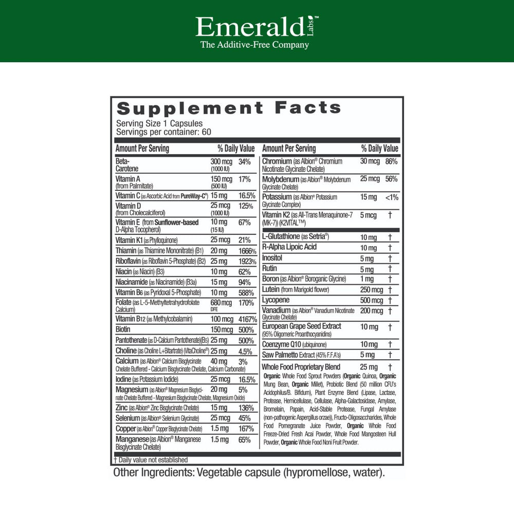EMERALD LABS primer plano de una cápsula que resalta su textura