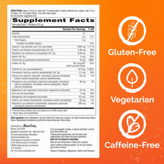 Emergen-C etiqueta nutricional detallada mostrando ingredientes clave