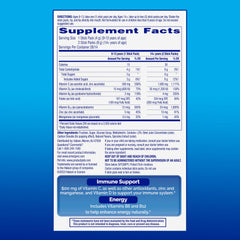Emergen-C etiqueta nutricional enfocada en vitaminas C, D, B y minerales