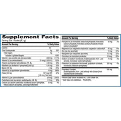 Emergen-C etiqueta nutricional ampliada indicando vitaminas y minerales