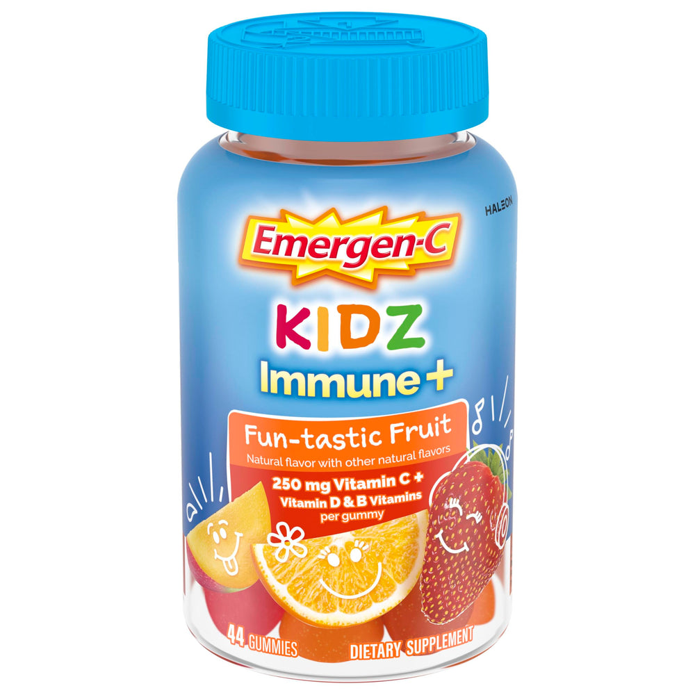 Emergen-C frasco frente mostrando etiqueta y beneficio inmunitario