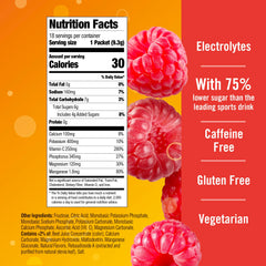 Emergen-C etiqueta de ingredientes destacando vitamina C y electrolitos