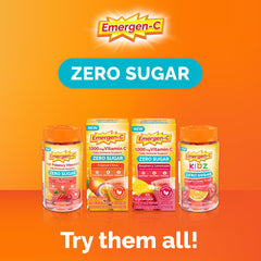 Emergen-C sobres apilados en mano para transporte cómodo