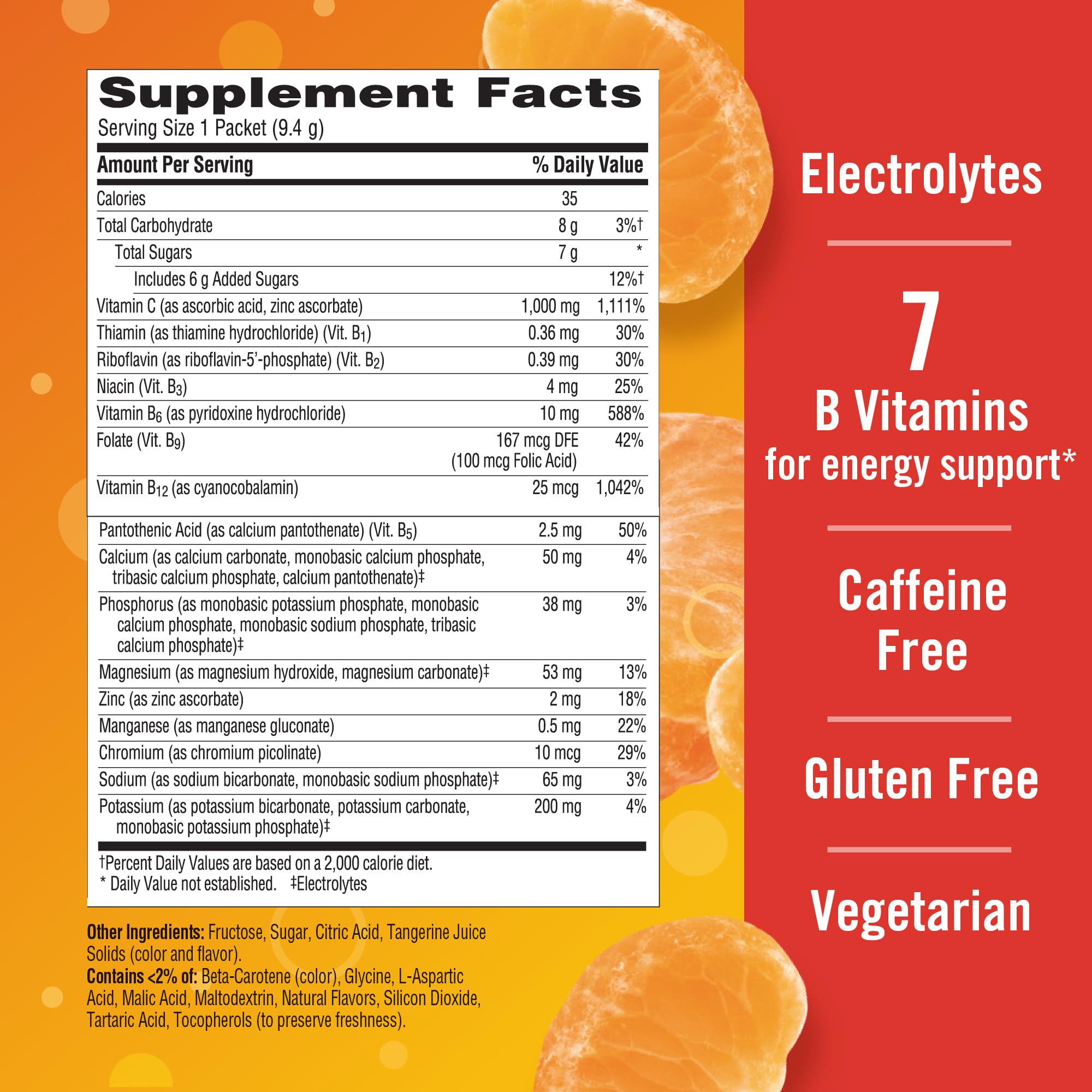 Emergen-C vaso listo en cocina matutina, apoyo vitamínico para iniciar el día
