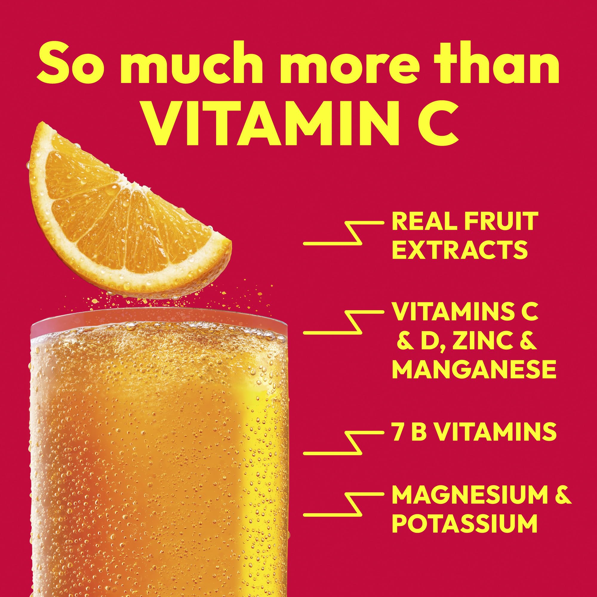Bebida efervescente Emergen-C en vaso aportando hidratación y vitamina C