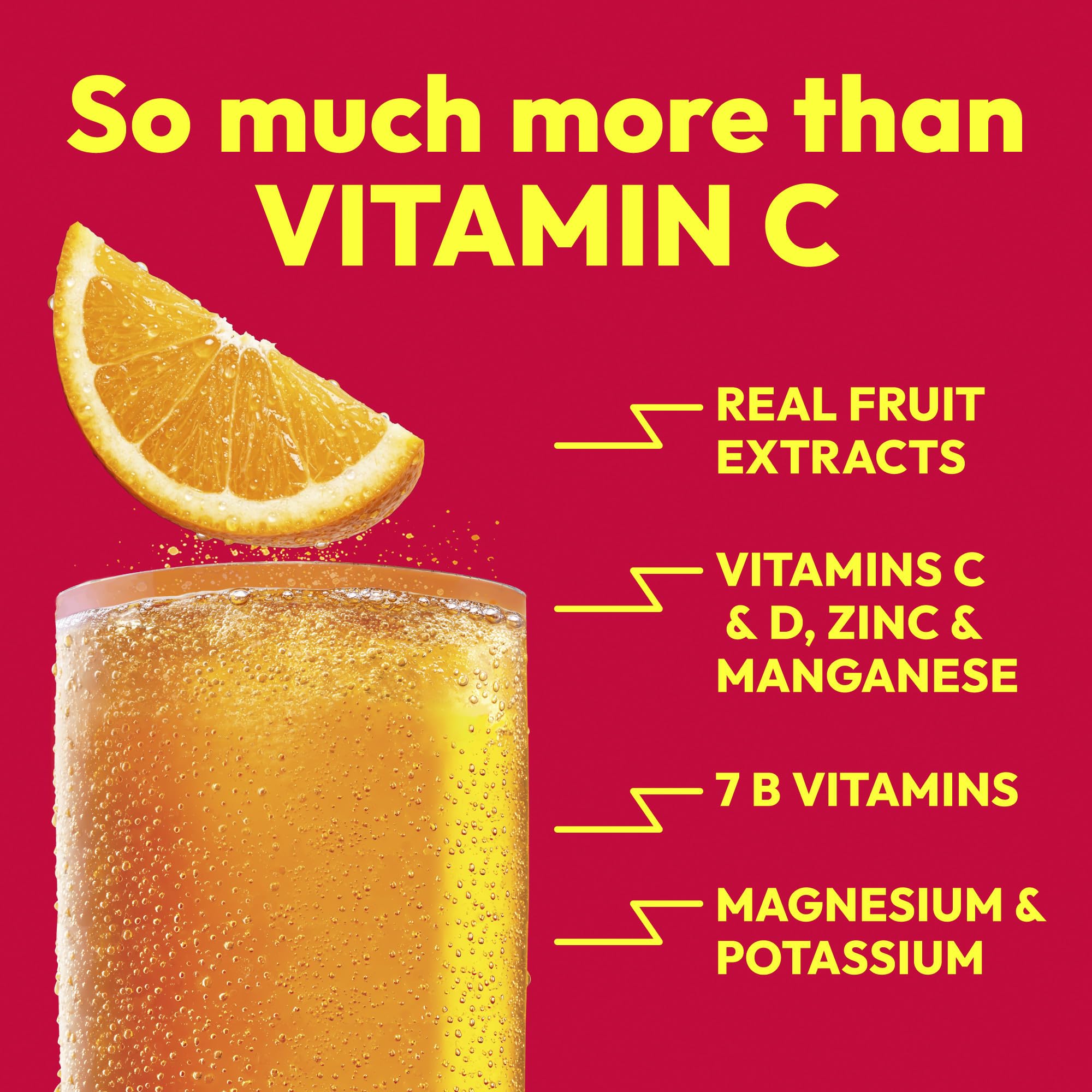 Emergen-C polvo efervescente textura cercana para rápida disolución
