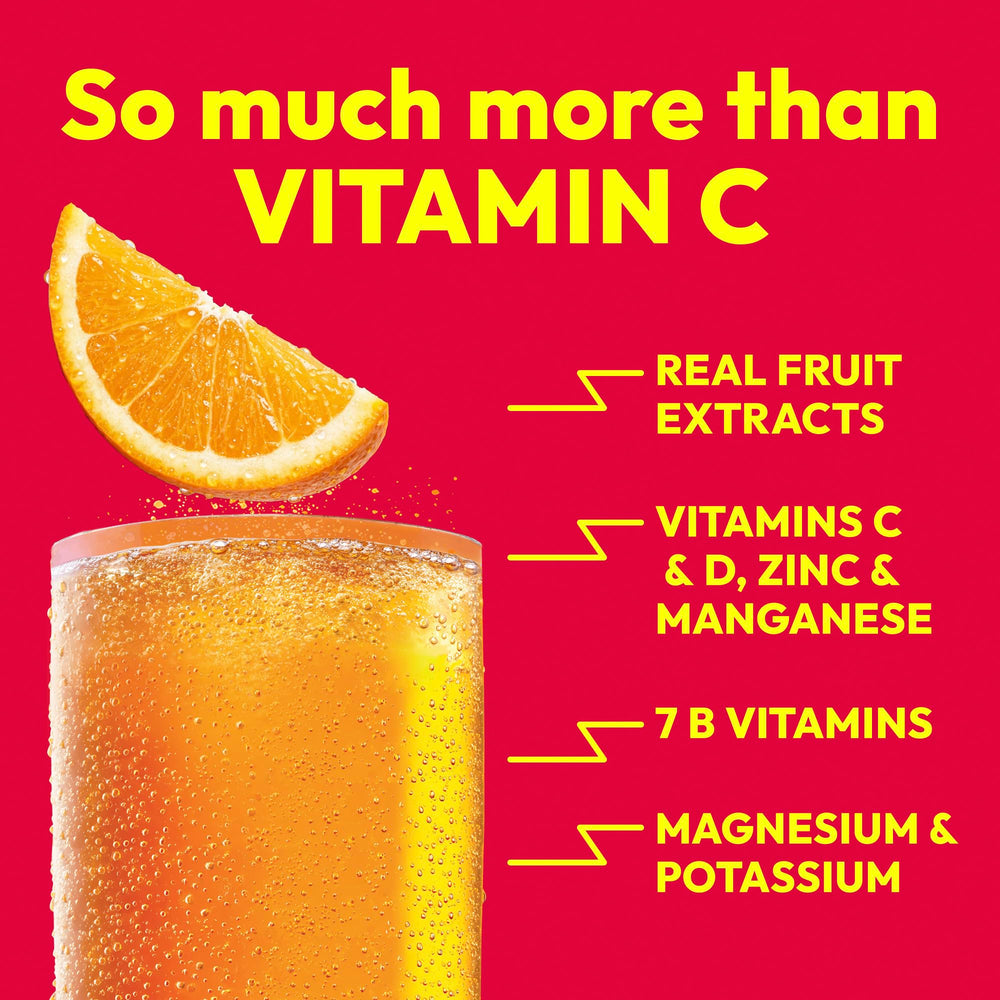 Emergen-C polvo efervescente textura cercana para rápida disolución