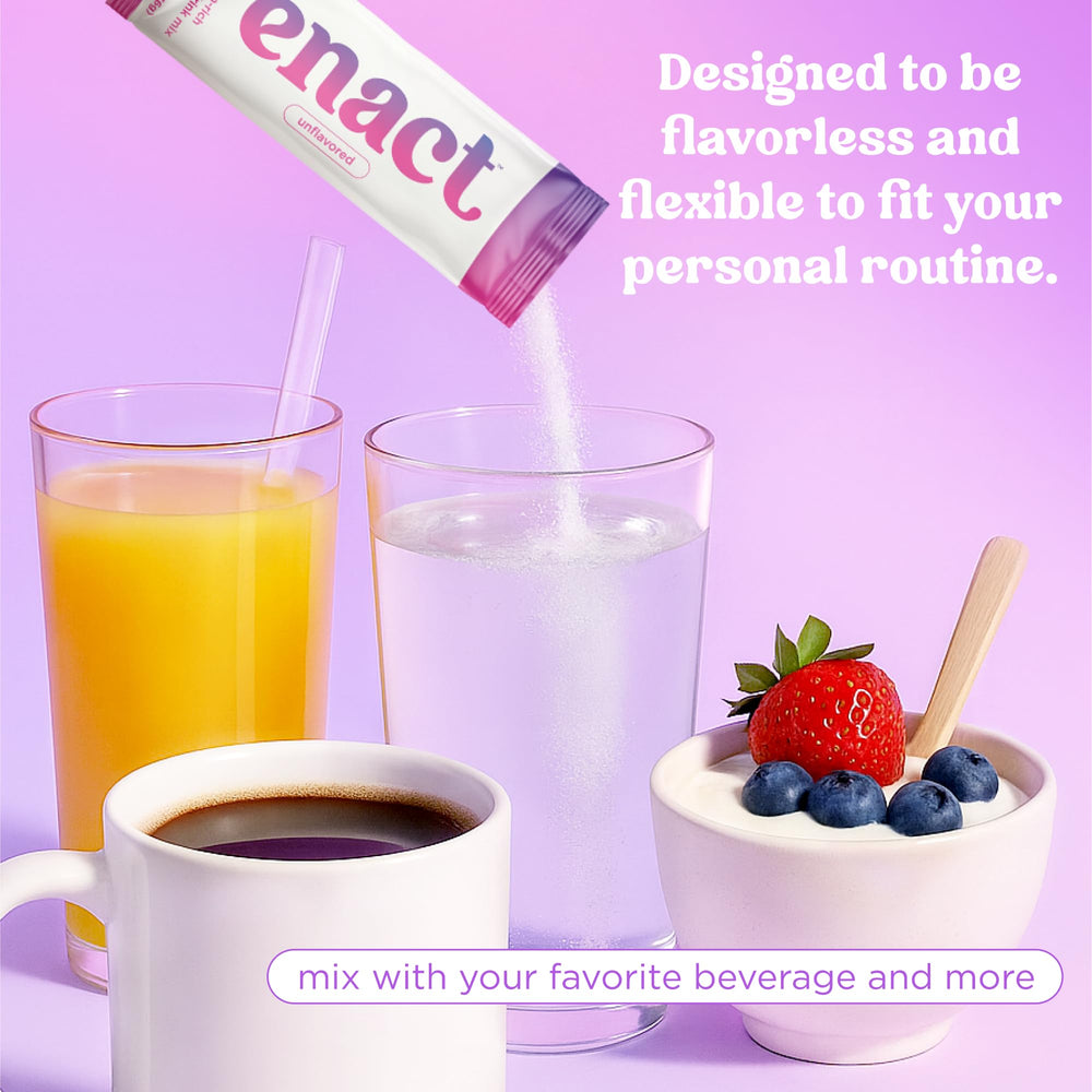 Enact Hydration vaso con bebida mezclada, hidratación práctica al instante