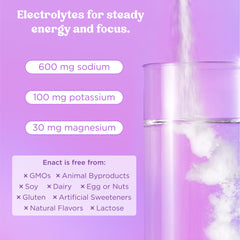 Enact Hydration detalle de la textura del polvo, fácil disolución y sin grumos