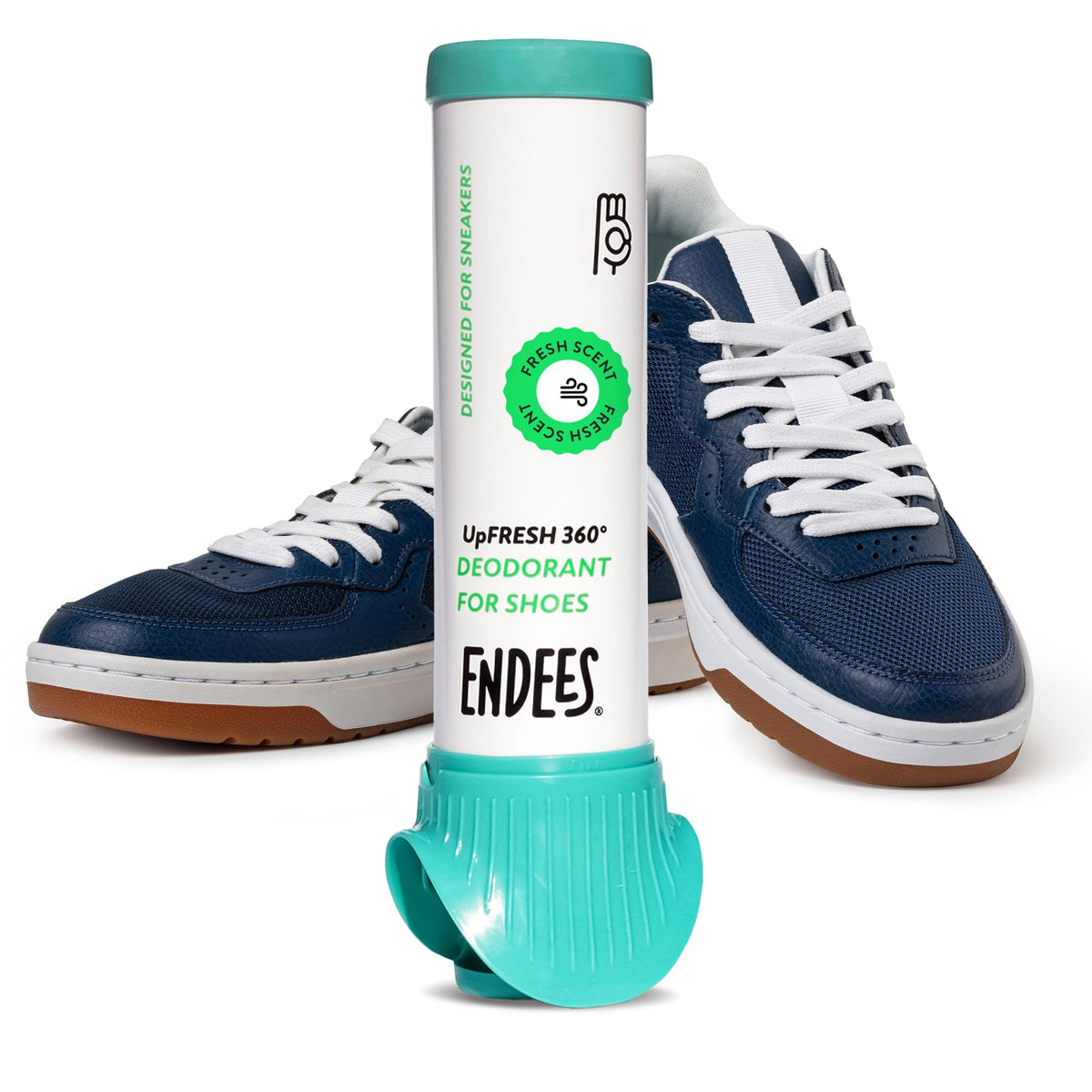 Endees UpFresh frontal botella mostrando diseño fresco y compacto