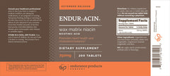 Endurance Products ENDUR-ACIN primer plano de la tableta que muestra textura y recubrimiento fácil de tragar