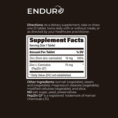 Endurance PepZinGI etiqueta con ingredientes que aporta transparencia