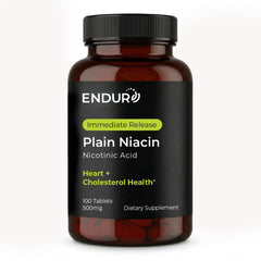 Endurance ENDUR Niacin IR frente del empaque muestra marca y dosis