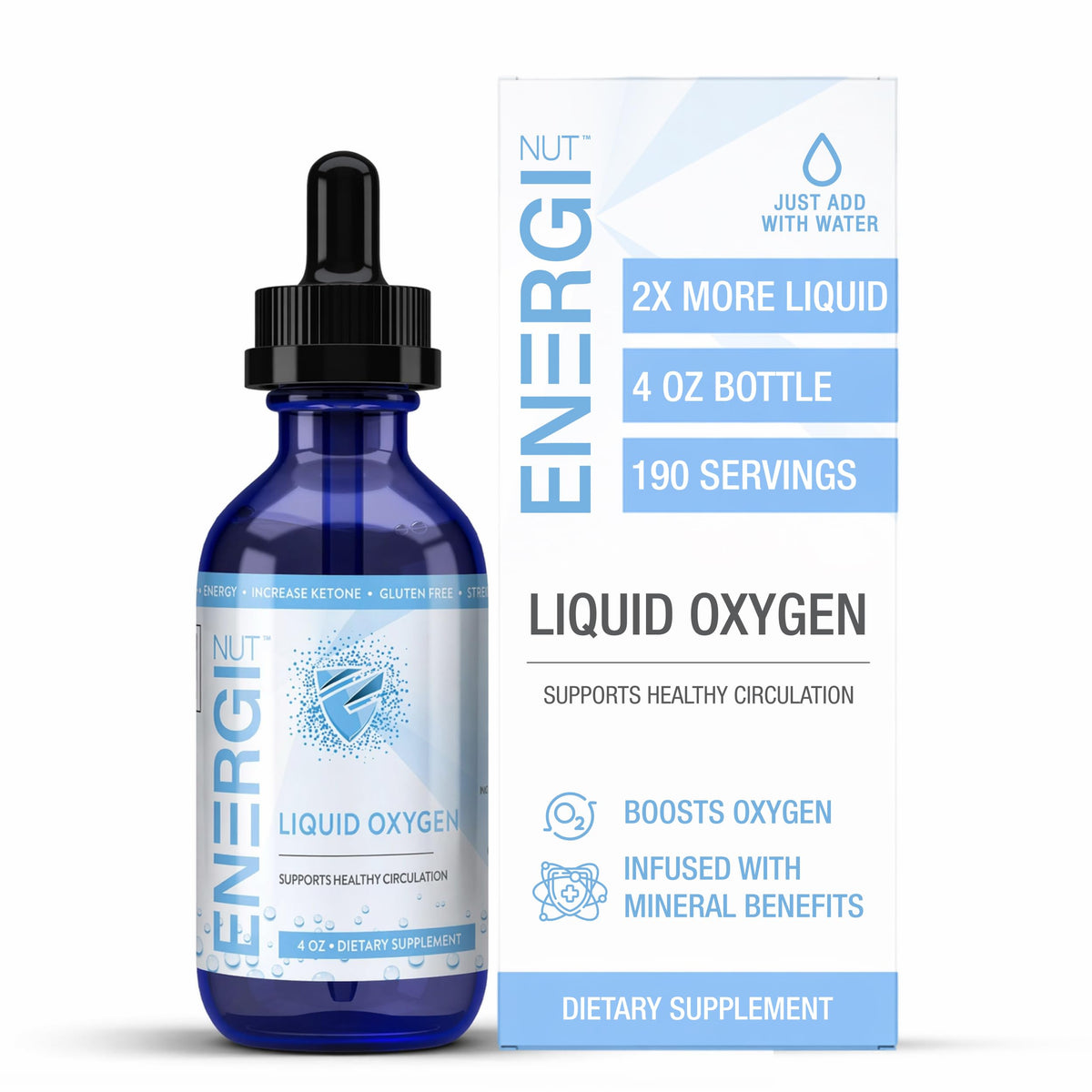 ENERGI NUT frente del envase 4oz mostrando diseño y tamaño práctico
