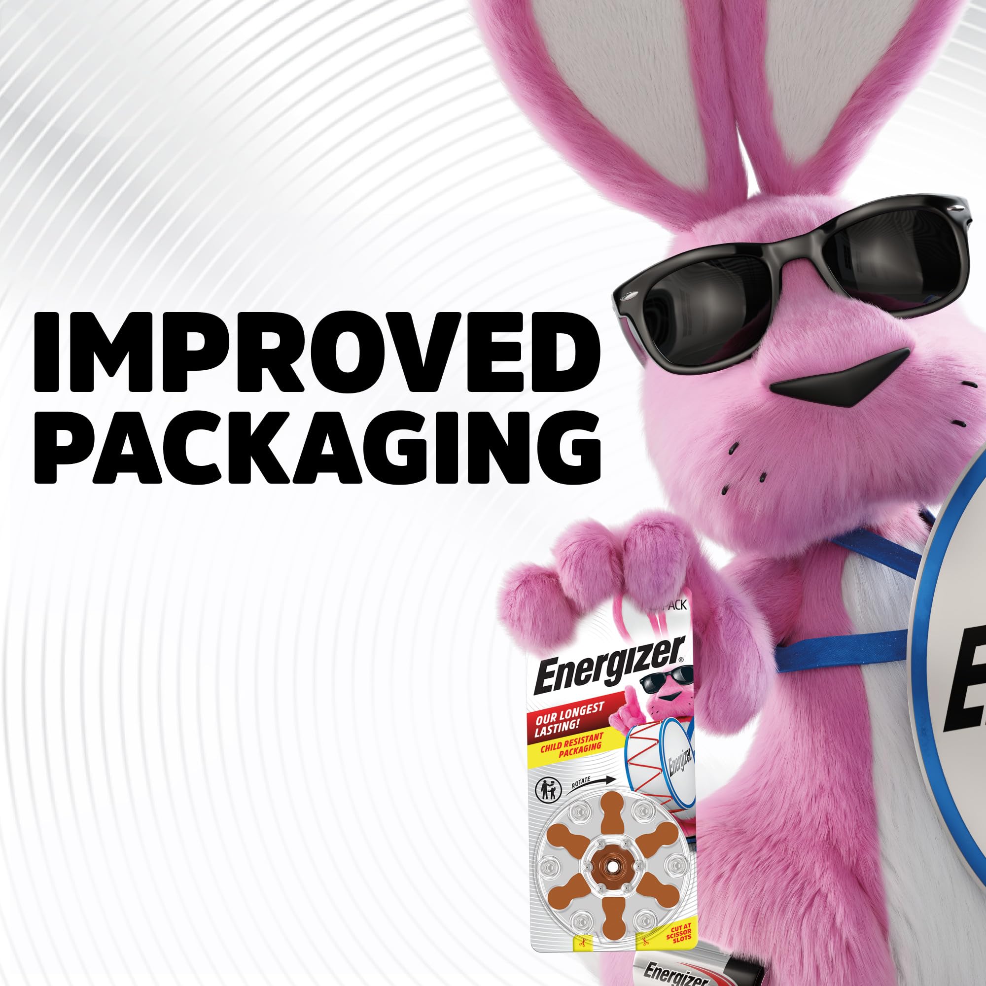Energizer envase certificado a prueba de niños, protege las pilas durante almacenamiento