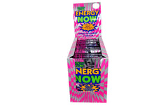Energy Now primer plano de la textura del contenido, muestra calidad del producto