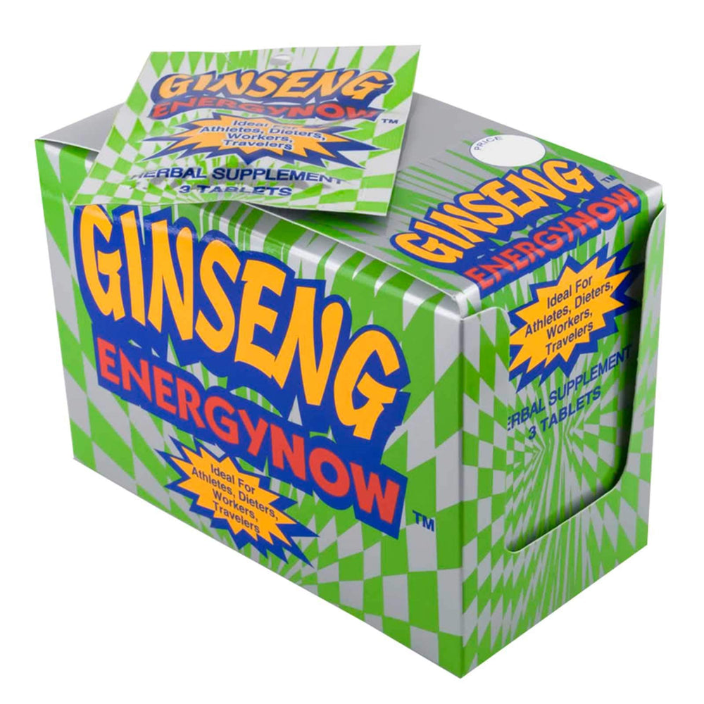 Energy Now frasco frontal del pack de 24 cápsulas, diseño claro y práctico
