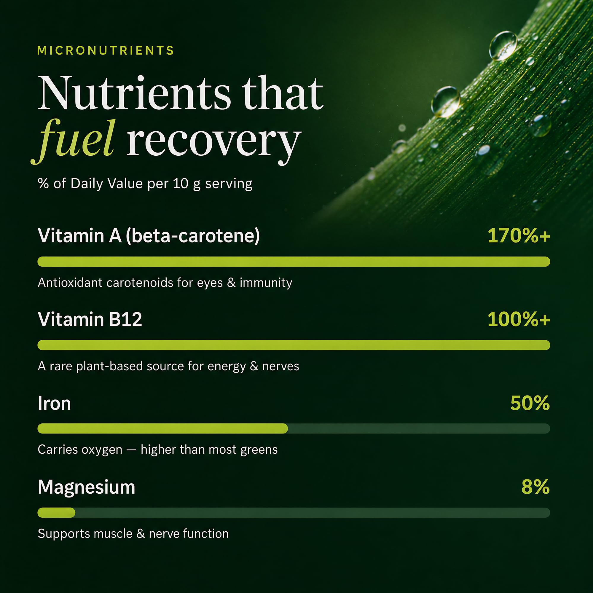 ENERGYBITS etiqueta nutricional RECOVERYbits con perfil de nutrientes claro