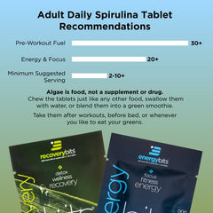 ENERGYbits tabletas junto a equipo deportivo para usar antes o después de entrenar
