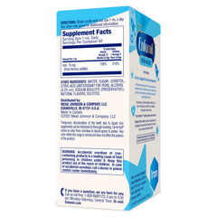 Enfamil Fer-In-Sol junto a un biberón para comparar tamaño y 50 ml