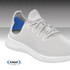 ENGO parche talón colocado en zapatilla de running para prevenir ampollas