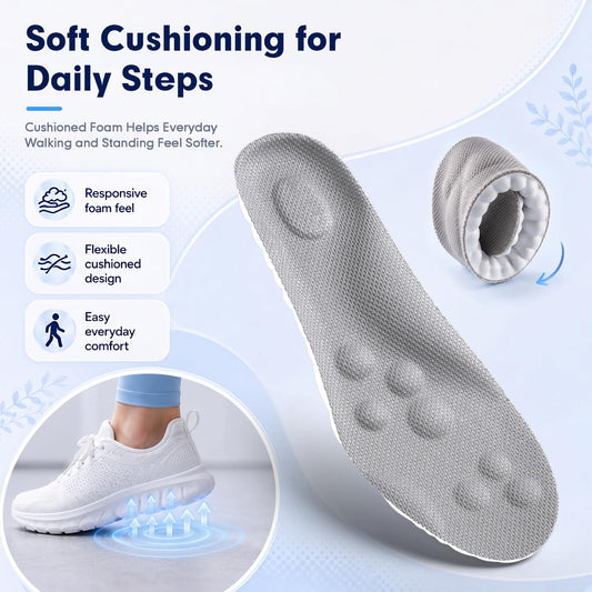 ENLOPQ textura memory foam en primer plano amortiguación visible