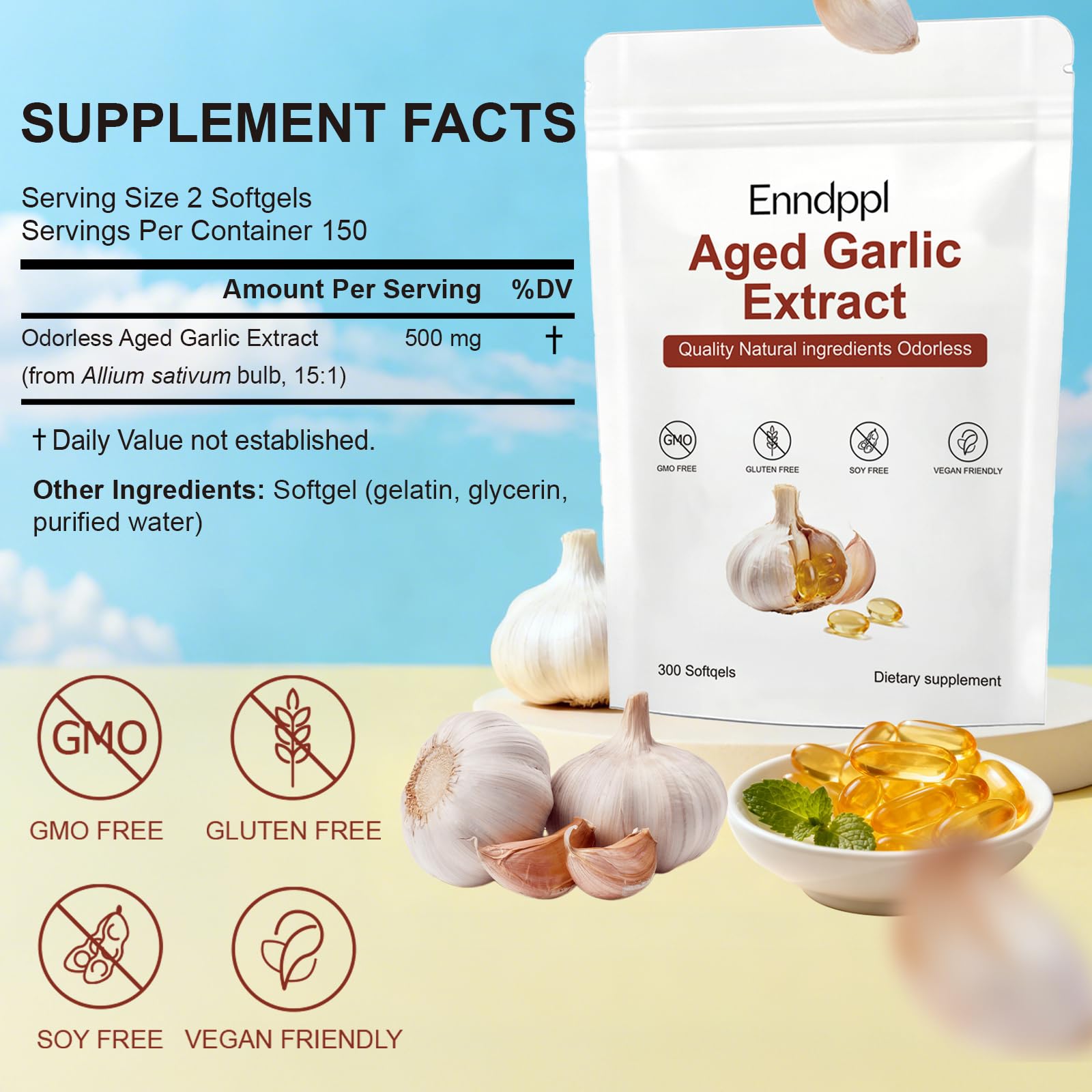 Enndppl detalle de las softgels mostrando textura y calidad