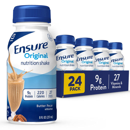 Ensure botella frente empaque mostrando tamaño y conveniencia