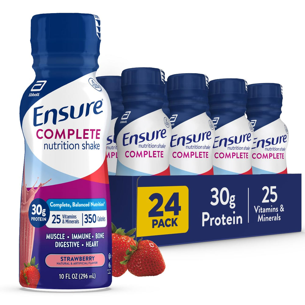Ensure COMPLETE fresa frente del empaque mostrando diseño y beneficio práctico
