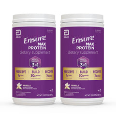 Ensure Max Protein frente del envase mostrando el sabor chocolate y confianza