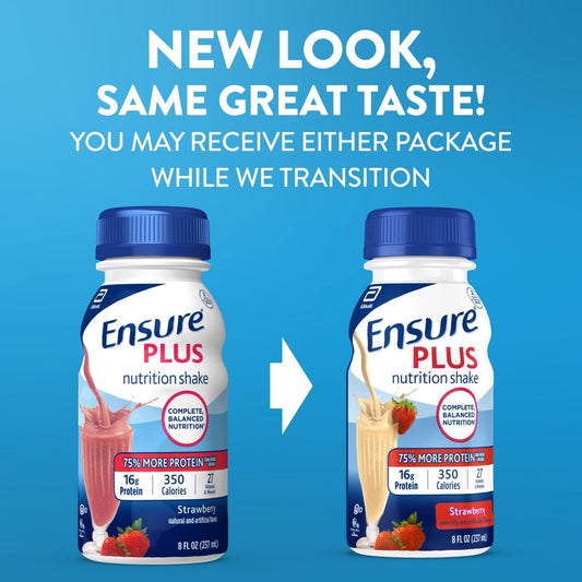 Ensure Plus detalle de botella y textura cremosa, fácil consumo
