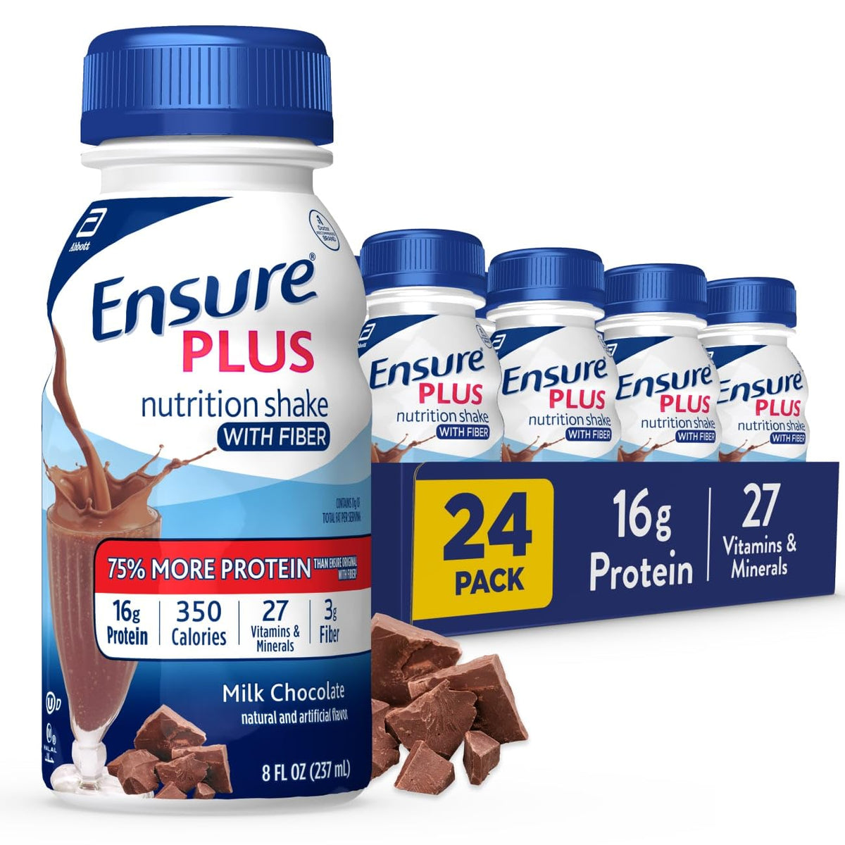 Ensure Plus frente del envase mostrando presentación y conveniencia