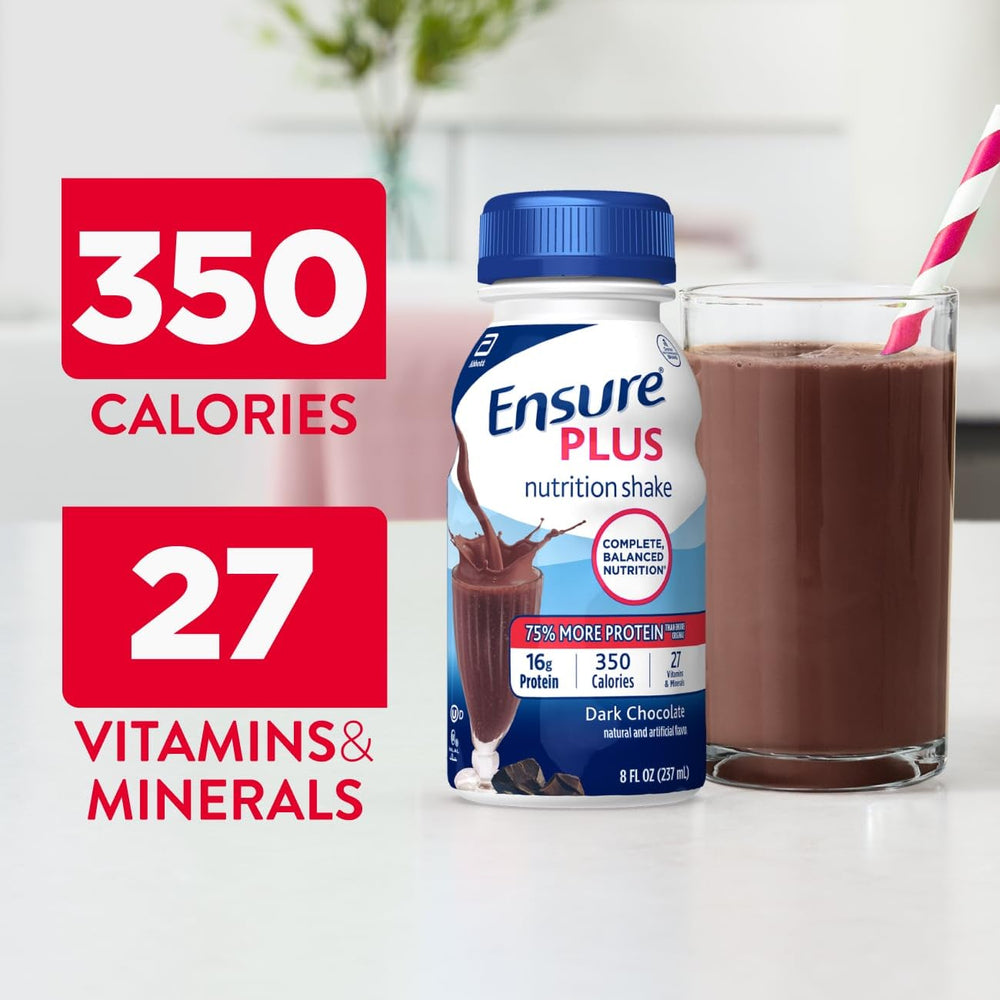 Smoothie con Ensure Plus Dark Chocolate añadiendo calorías y sabor