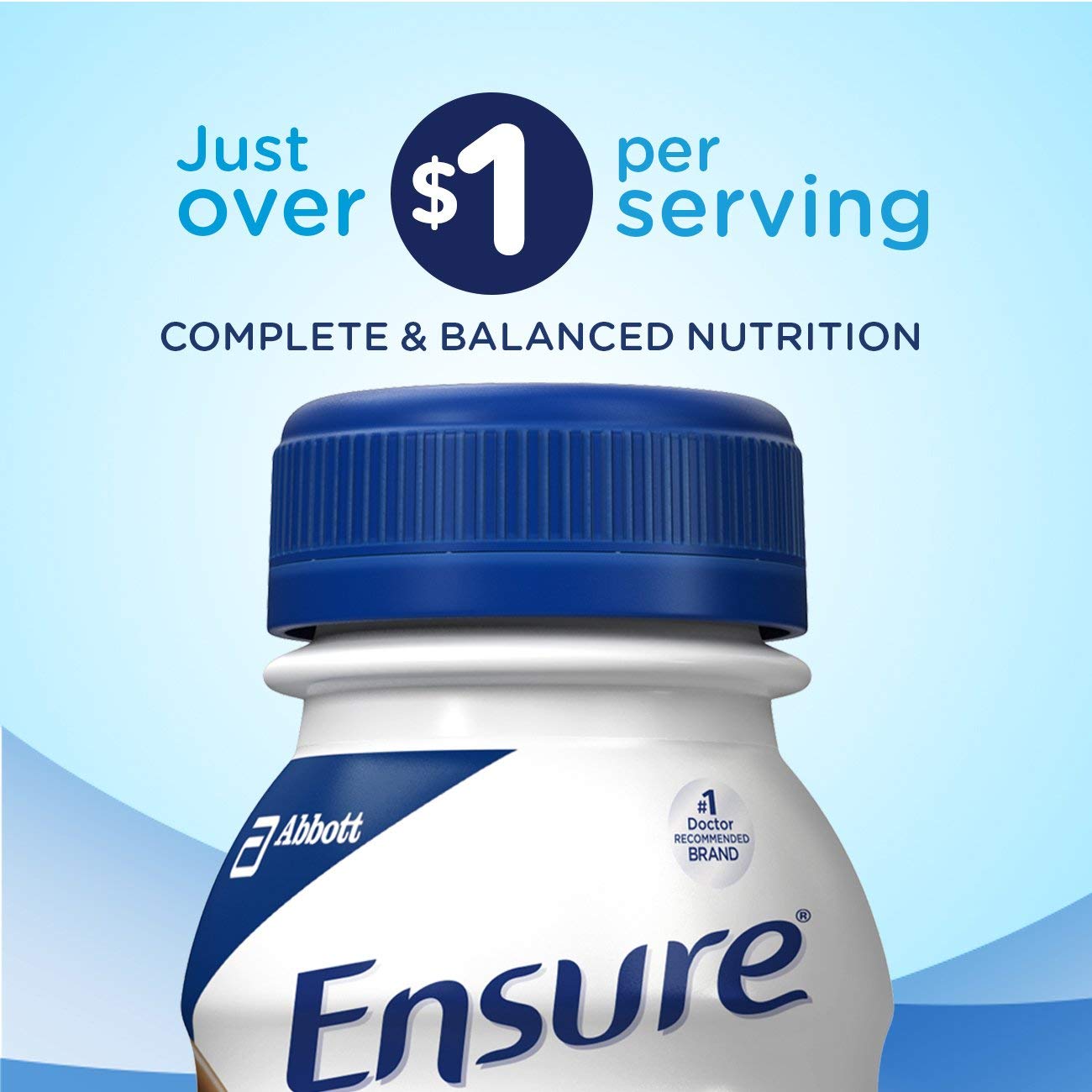 bote de Ensure Plus en mesa de desayuno con frutas, opción práctica para comenzar el día
