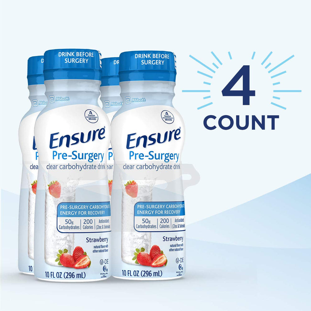 Comparación de tamaño Ensure frente a una taza para visualizar volumen