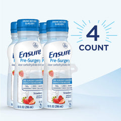 Comparación de tamaño Ensure frente a una taza para visualizar volumen