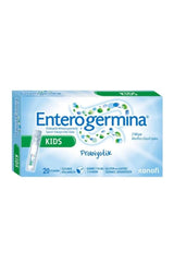 Close-up del vial EnterogerminaKids con cierre fácil para administración rápida y segura