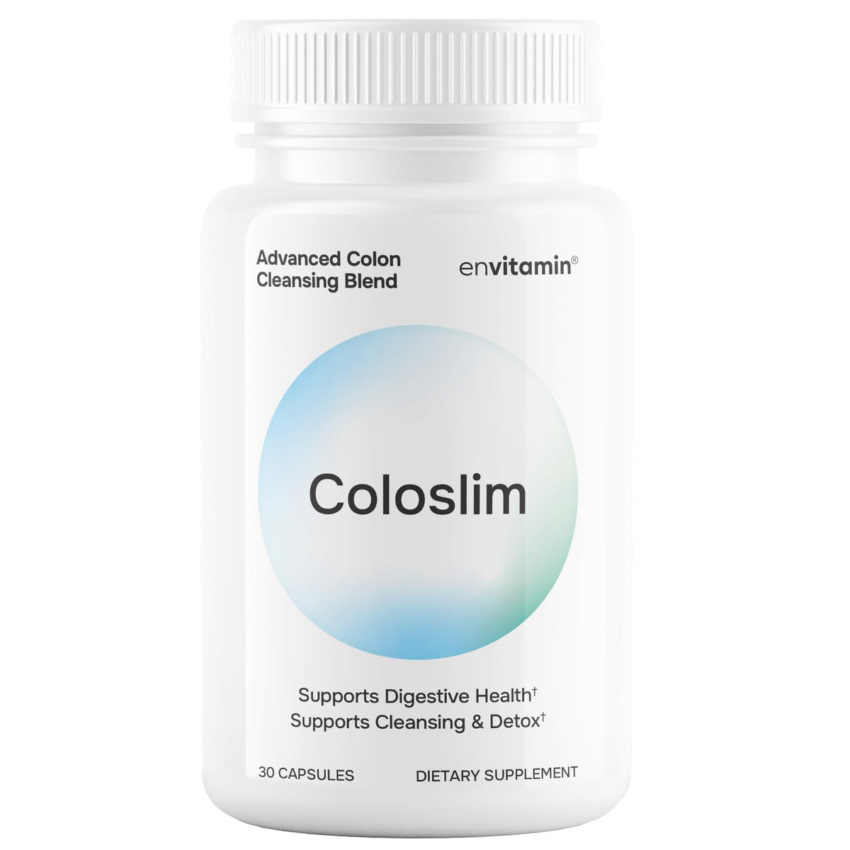 envitamin Coloslim frente del empaque mostrando beneficio de limpieza suave