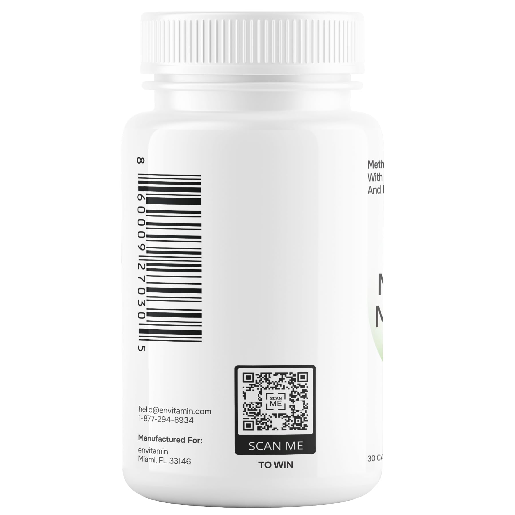 envitamin cápsulas con iconos de licopeno e inositol destacando soporte