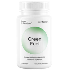 envitamin envase frontal que muestra la fórmula orgánica y conveniencia